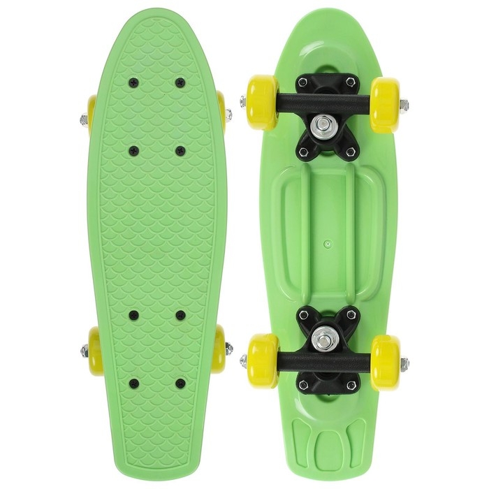 Пенниборд ONLITOP, 42х12 см, колёса PVC 50 мм, пластиковая рама, цвет салатовый Пенниборд ONLITOP, 42х12 см, колёса PVC 50 мм, пластиковая рама, цвет салатовый