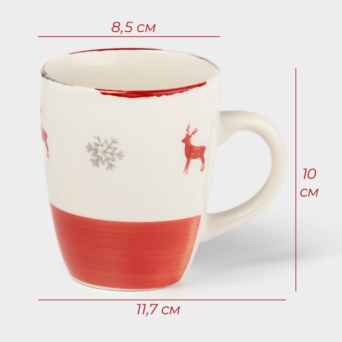 Новогодняя кружка Доляна «Легенда Севера», 360 мл, цвет бежевый Новогодняя кружка Доляна «Легенда Севера», 360 мл, цвет бежевый