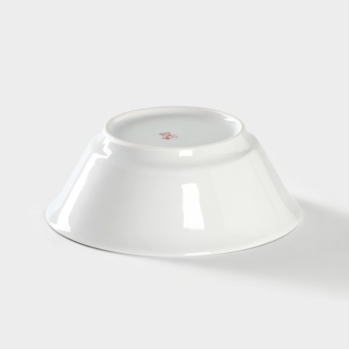 Салатник фарфоровый «Стрекоза», 360 мл, d=14,5 см, цвет белый