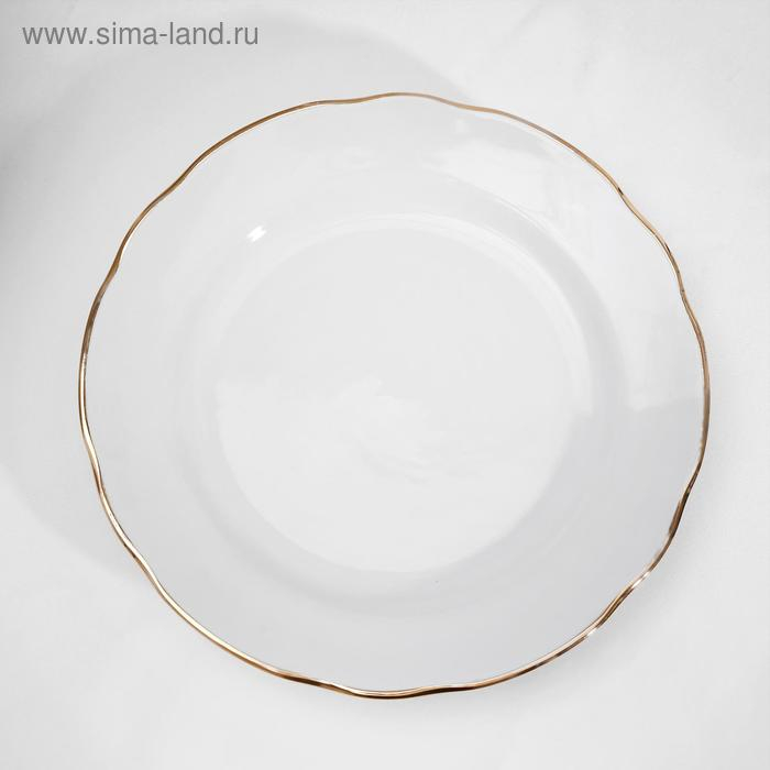 Набор тарелок с золотой отводкой, 24 шт Набор тарелок с золотой отводкой, 24 шт
