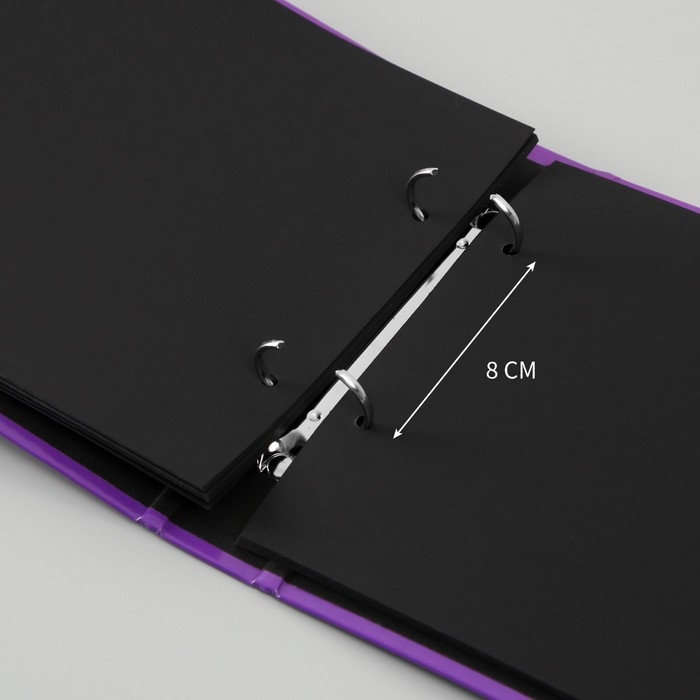 Фотоальбом 25 листов (уголки+кольца) Фотоальбом 25 листов (уголки+кольца) "Бабочка" тиснение 19х27х3 см