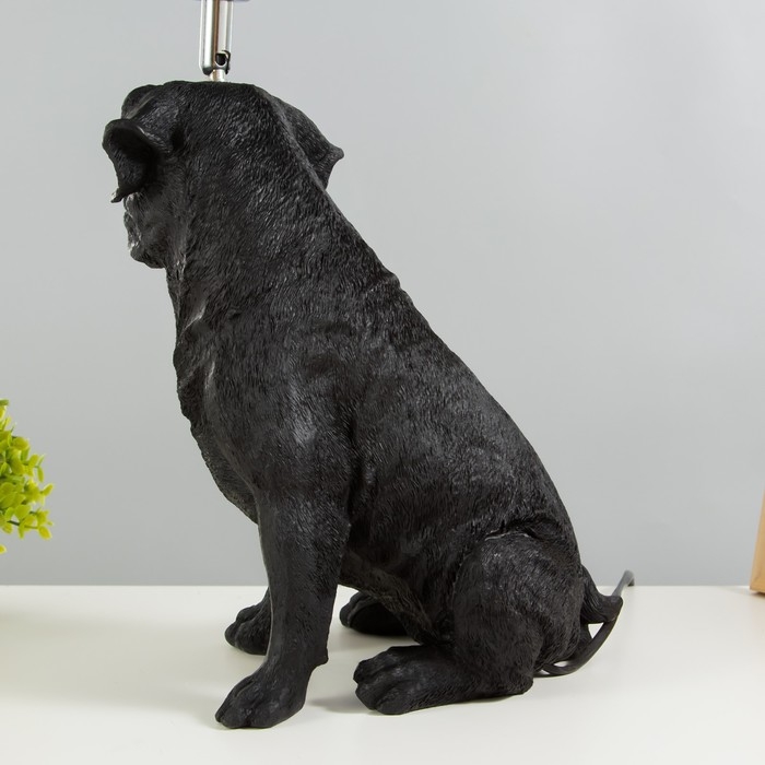 Настольная лампа Настольная лампа "Мопс" Е27 40Вт черный 20х21х59см RISALUX