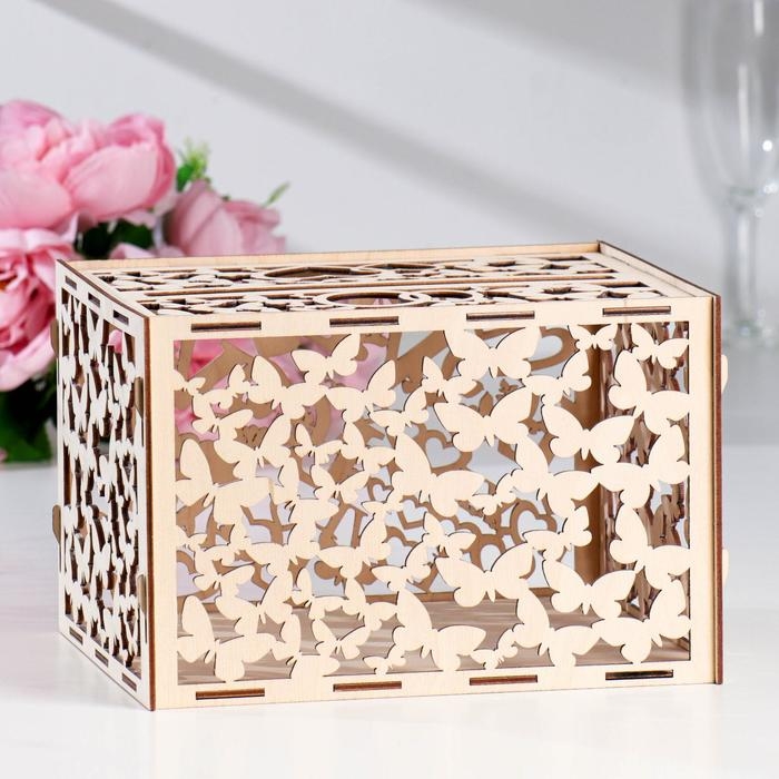 Свадебный банк Свадебный банк "Love", дерево, сборный, 24х19,5х16 см