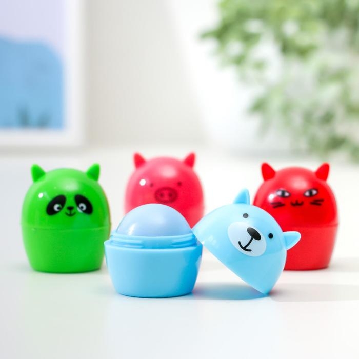 Бальзам для губ «Зверята», микс цветов и ароматов Бальзам для губ «Зверята», микс цветов и ароматов