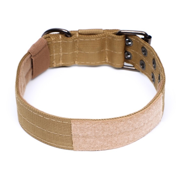 Ошейник с мягкой подкладкой, 59 х 4 см, ОШ 35-45 см, песочный Ошейник с мягкой подкладкой, 59 х 4 см, ОШ 35-45 см, песочный