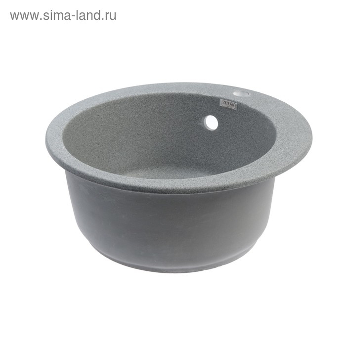 Мойка кухонная из камня ZETT lab. 5/Q8, d=495 мм, матовая, темно-серая Мойка кухонная из камня ZETT lab. 5/Q8, d=495 мм, матовая, темно-серая