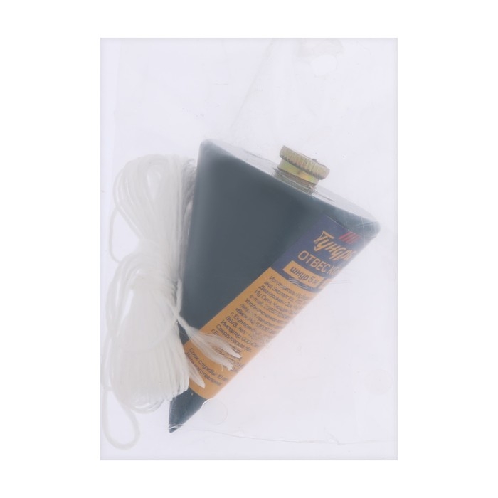 Отвес конусный ТУНДРА, шнур 5 метров, 200 г Отвес конусный ТУНДРА, шнур 5 метров, 200 г