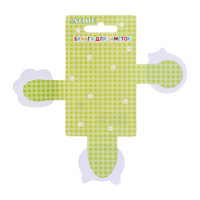 Набор клейкой бумаги для заметок  Набор клейкой бумаги для заметок "deVENTE. Kitty" 45x45 мм, 3x20 листов, офсет 80 г/м², печать 4+0, ассорти форм, 3 дизайна, в картонном блистере и пластиковом пакете с европодвесом