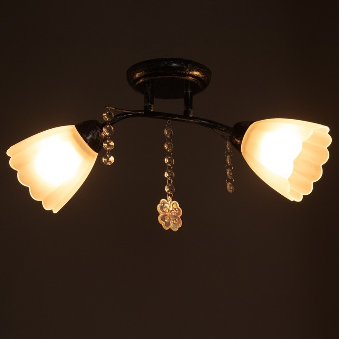 Люстра Люстра "Адель" 2x40Вт E27 черный 48х46х17 см