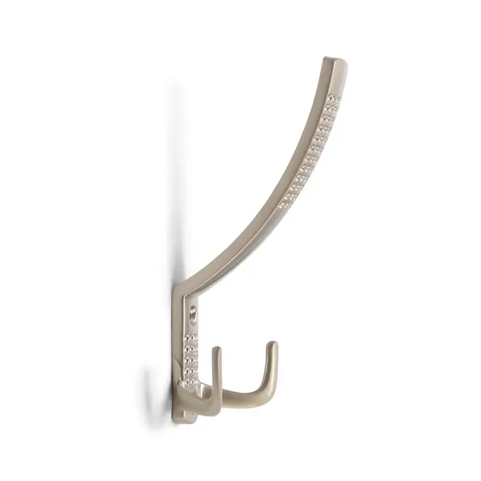 Крючок мебельный ТУНДРА TKT001, трехрожковый, матовый никель