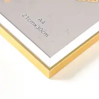 Фоторамка пластик формат А4 "Современная классика" золото и белый 26х20,8х1,5 см