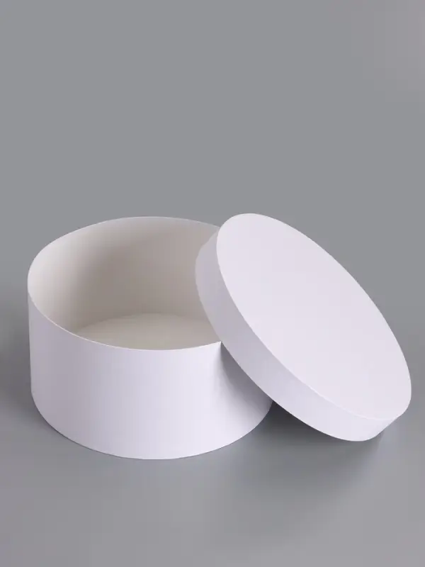Коробка круглая подарочная, белая, 30&times;15 см