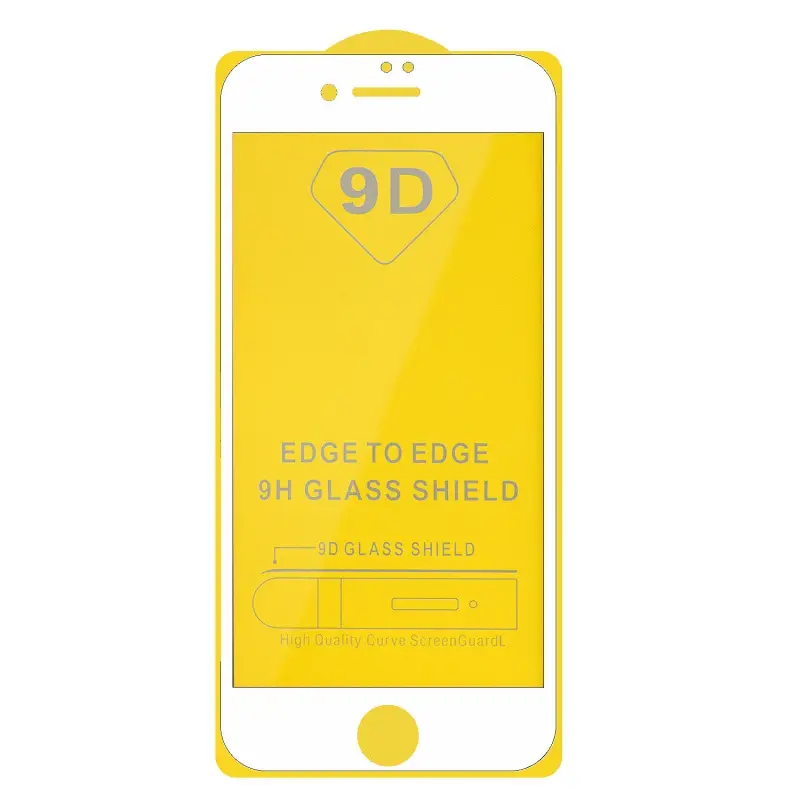 Защитное стекло для iPhone 7/8 Plus Full Glue с рамкой 2.5D белое (25 шт./уп.)