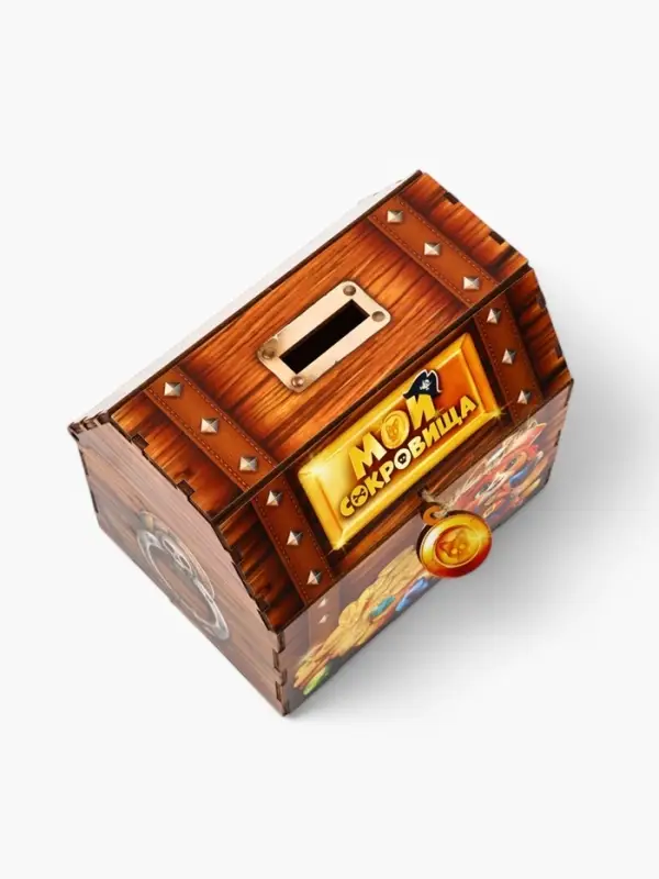 Копилка сундук пиратский &laquo;Мои сокровища&raquo;, 16&times;14.5&times;12 см