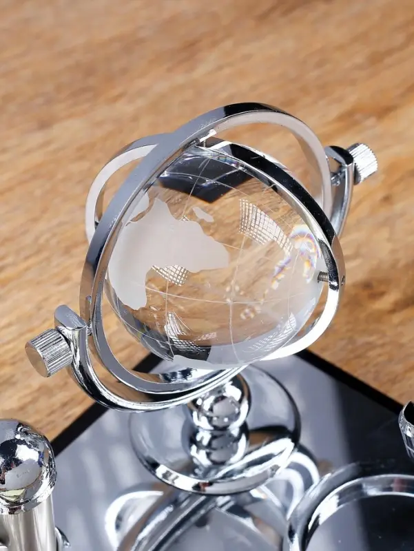 Набор настольный, органайзер 4 в 1 с визитницей, черное дерево