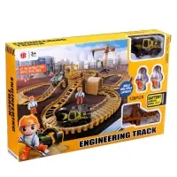 Автотрек &laquo;Стройка&raquo;, с машинкой, краном и фигурками, работает от батареек