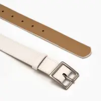 Ремень жен 05-01-02-01, Июнь2508, 3*0,3*110 см, без винта, пряж мат металл, 1 прокол, белый 109031 Ремень жен 05-01-02-01, Июнь2508, 3*0,3*110 см, без винта, пряж мат металл, 1 прокол, белый 109031