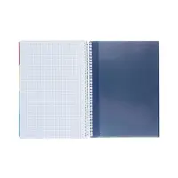 Тетрадь А4 96л кл "PROGRESSIVE CANVAS Синяя",пласт обл,греб,фигур высеч,4цв разд+лин+карм Тетрадь А4 96л кл "PROGRESSIVE CANVAS Синяя",пласт обл,греб,фигур высеч,4цв разд+лин+карм