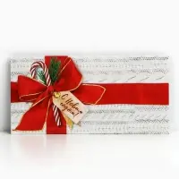 Конверт для денег без эффектов «С Новым годом», бант, 16.5 х 8 см