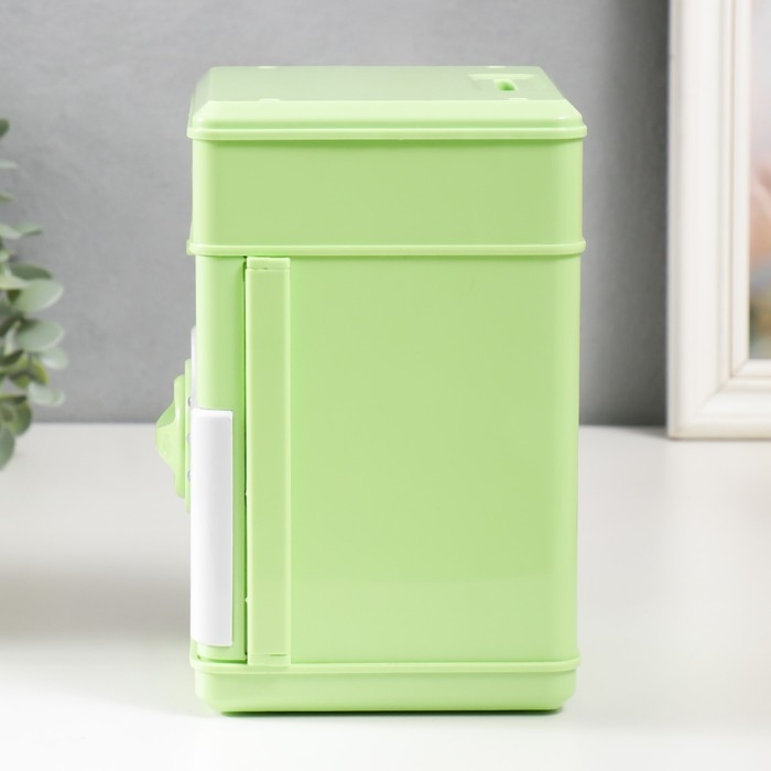 Копилка пластик Копилка пластик "Сейф. Жирафик" кодовый замок, звук АА зелёный 13х12х19 см