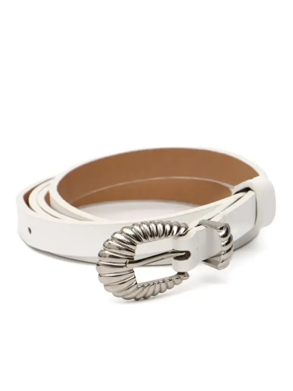 Ремень женский, без винта, 1.5&times;110 см, 1 прокол, пряжка серебро, белый