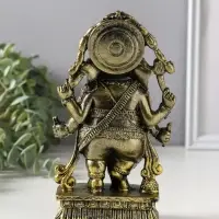 Сувенир полистоун "Ганеша в украшениях" бронза 5,5х10,5х17,5 см