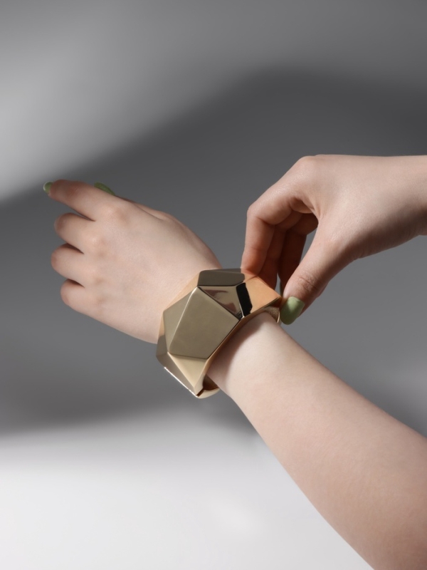 Браслет металл «Манжета» углы, цвет золото Браслет металл «Манжета» углы, цвет золото