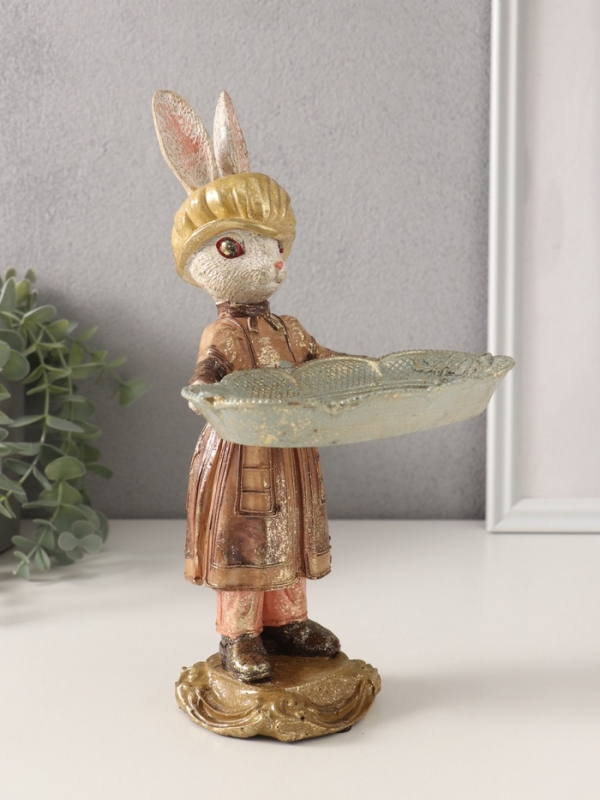 Сувенир полистоун подставка Сувенир полистоун подставка "Зайчонок в кепке" 14х14х25 см