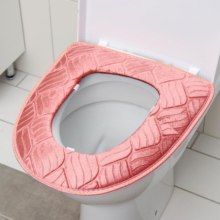 Чехол на сиденье для унитаза на липучках Доляна «Фили», цвет МИКС Чехол на сиденье для унитаза на липучках Доляна «Фили», цвет МИКС