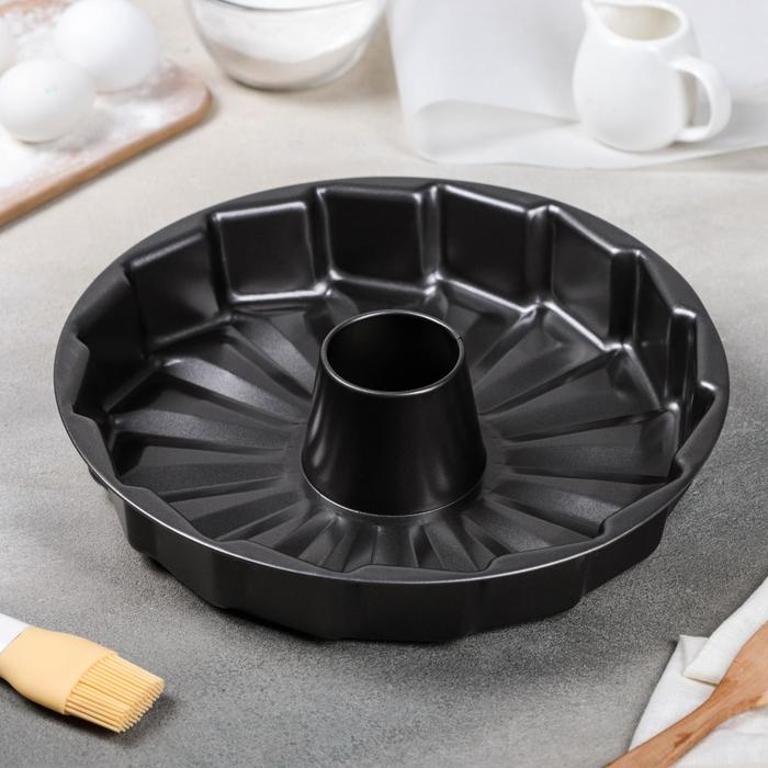 Форма для выпечки «Немецкий кекс. Долька», 30,5×5,5 см, антипригарное покрытие, цвет чёрный Форма для выпечки «Немецкий кекс. Долька», 30,5×5,5 см, антипригарное покрытие, цвет чёрный