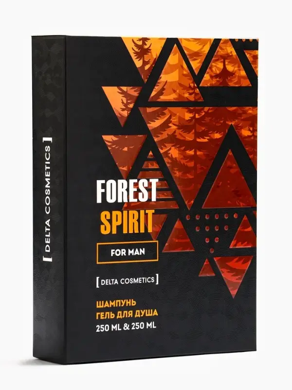 Подарочный набор мужской FOREST SPIRIT: гель для душа 250 мл + шампунь 250 мл