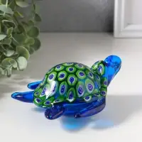 Сувенир стекло "Черепашка калейдоскоп" под муранское стекло 10,5х13,5х7 см