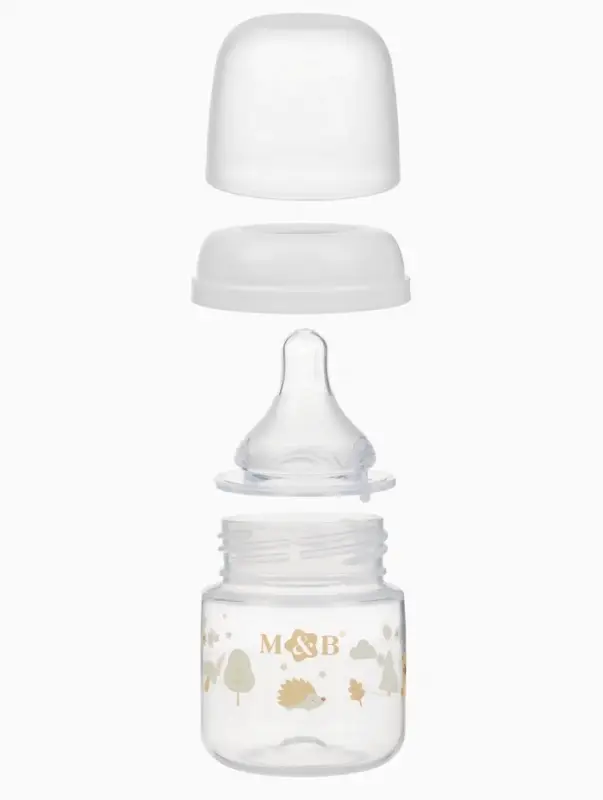 Бутылочка для кормления, широкое горло &Oslash;50 мм, +0мес., 120 мл, набор 2 шт. M&B