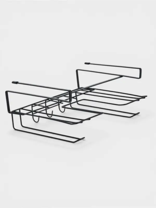 Держатель для кухонных принадлежностей подвесной Доляна, 28.5&times;25.5&times;16 см, чёрный