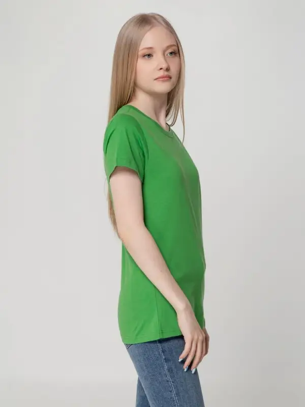 Футболка женская T-bolka Lady ярко-зеленая, размер S