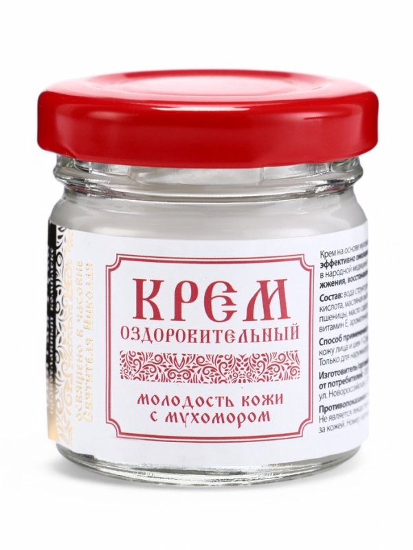 Крем оздоровительный мухомор Молодость кожи, "Святая рука", 30 мл