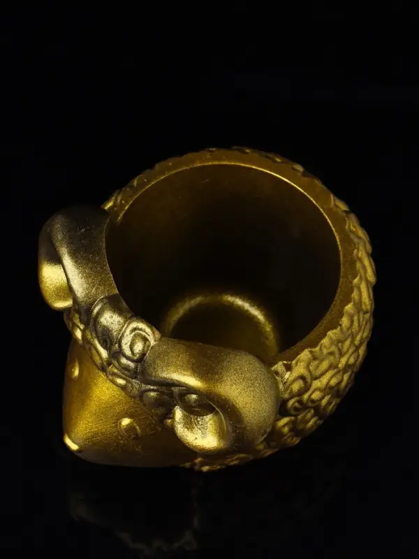 Кашпо "Баран" 12х10х7 см , золото