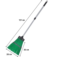 Метла садовая плоская выдвижная алюмин/черенок шир.рабоч/части 28 см HD5301