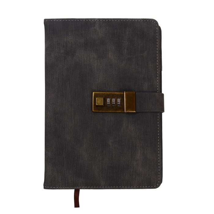 Ежедневник недатированный, обложка ПВХ, формат А5, 140 листов в клетку, с кодовым замком, МИКС Ежедневник недатированный, обложка ПВХ, формат А5, 140 листов в клетку, с кодовым замком, МИКС