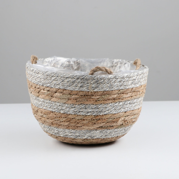 Набор корзин из 3 шт, D28xH18, D23xH16, D20xH13 см, рогоз Набор корзин из 3 шт, D28xH18, D23xH16, D20xH13 см, рогоз