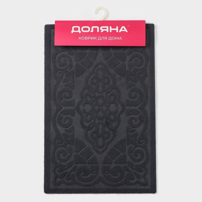 Коврик влаговпитывающий придверный без окантовки Доляна «Восточная сказка», 40×60 см, цвет серый Коврик влаговпитывающий придверный без окантовки Доляна «Восточная сказка», 40×60 см, цвет серый