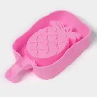 Форма для мороженого Доляна &laquo;Ананас&raquo;, силикон, 14&times;7.5&times;2.5 см, розовая