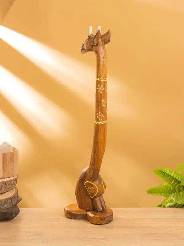 Набор сувенирный "Жирафы" дерево, H - 50,40 и 30 см, цв. коричневый