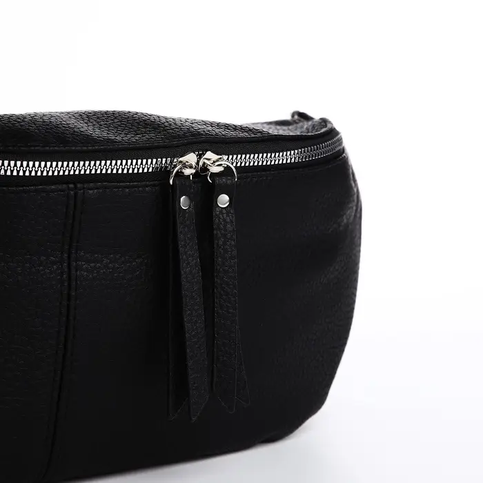 Сумка женская кросс-боди на молнии, 34&times;11&times;17 см, чёрная