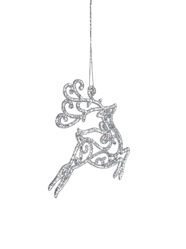 Ёлочная игрушка &laquo;Зимнее волшебство. Олень в прыжке - магия&raquo;, 13&times;12 см, прозрачный