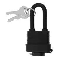 Замок навесной LOCKLAND, 30 мм, влагозащищенный, длинная дужка, 2 ключа, цвет черный