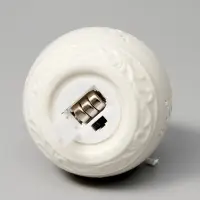 Ёлочный шар с подсветкой &laquo;Снежинка&raquo;, 10&times;8.8&times;8.8 см, 1 LED, керамика, от батареек LR44&times;3, керамика, свечение тёплое белое