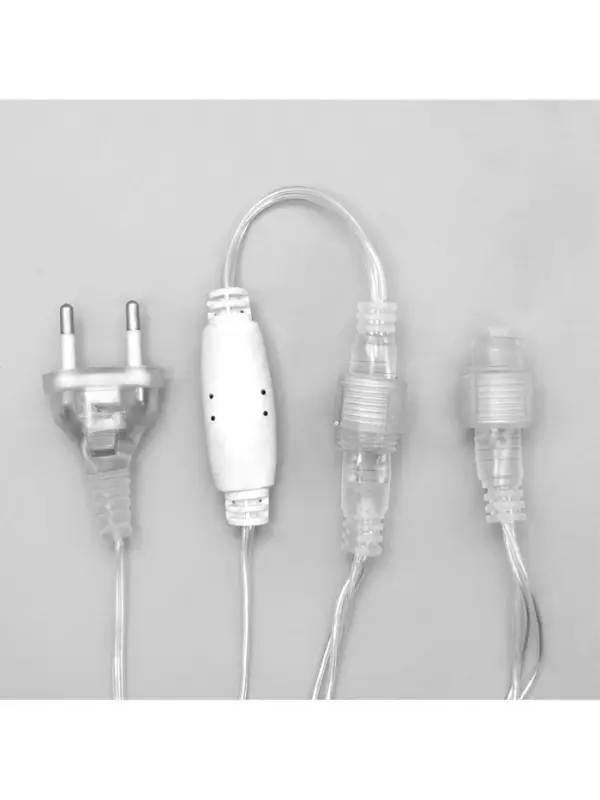 Гирлянда &laquo;Бахрома&raquo; 3&times;0.9 м, IP44, УМС, прозрачная нить, 232 LED, свечение синее, 220 В