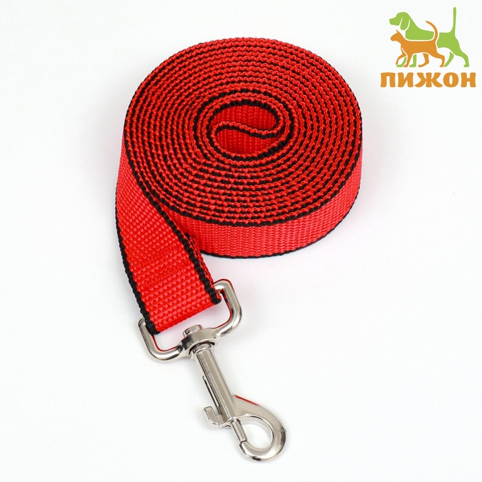 Поводок 2 м х 2,5 см, красно-чёрный Поводок 2 м х 2,5 см, красно-чёрный