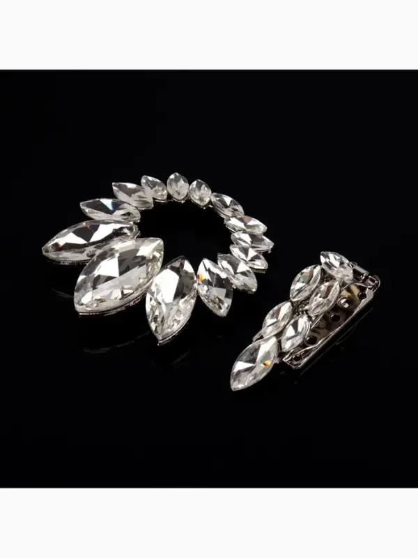 Декоративная застёжка, 9.6&times;6 см, цвет серебряный